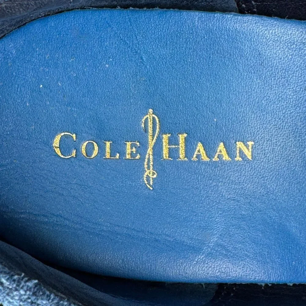 Cole Haan Lunargrand Blue Suede Wing Tip Oxfords Shoes Size 7 B